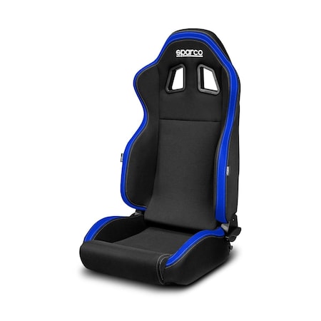 Sparco R100 Racing Seat, Black & Blue 009014NRAZ
